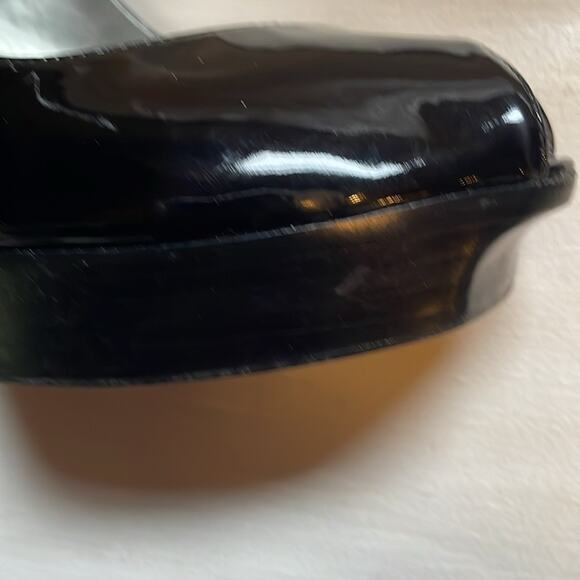 GUESS Black Patent Open Toe Wedge Heel. 7M - Picture 5 of 7